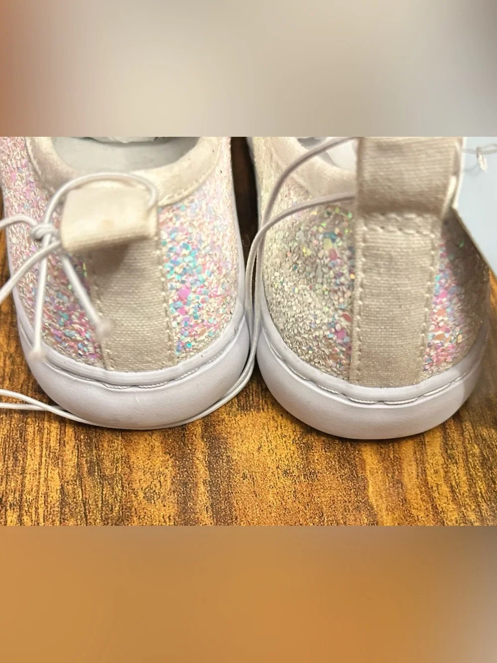 Toddler Madigan Slip-on Glitter Sneakers - Cat & Jack™ White Size 11T FLAWED
